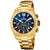 Festina Herren-Chronograph mit blauem Zifferblatt, goldfarbenem Edelstahlarmband