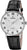 Montre Festina pour homme avec boîtier argenté, bracelet en cuir noir et cadran blanc