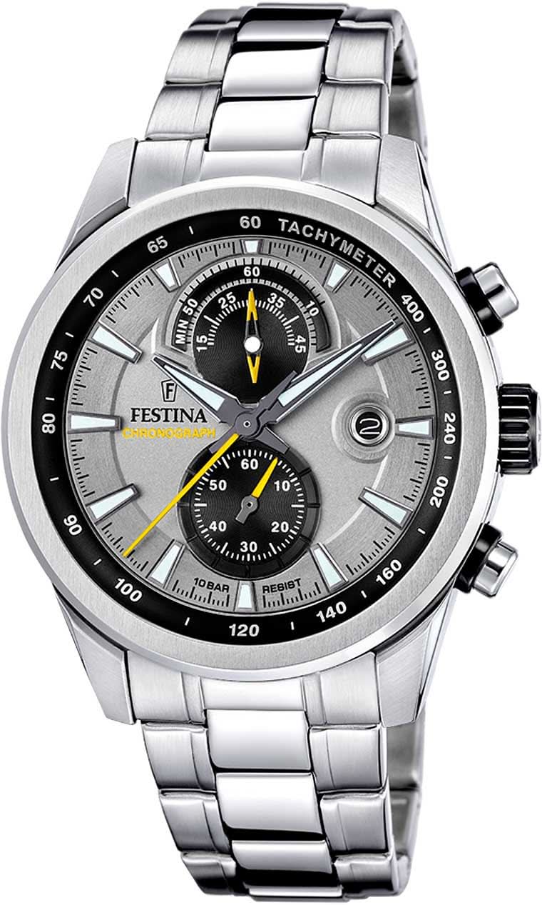 Festina Timeless Chronographe F20694/4 Homme • Acier inoxydable • Chronographe