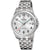 Herrenuhr von Festina mit Titangehäuse, weißem Zifferblatt und Metallarmband, Datum bei 3