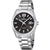 Festina Herrenuhr mit schwarzem Zifferblatt, Datumsfenster und Edelstahlband