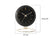 Horloge de table de 21 cm x 24,5 cm, boîtier sphérique noir et anneau de support doré