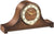 Horloge de table Hermle en bois avec cadran rond, chiffres romains et aiguilles dorées