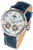 Carl von Zeyten Herren-Armbanduhr: Automatik, Mondphase, blaues Lederband, Saphirglas