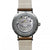 Montre homme avec mouvement apparent, fond en acier inoxydable et bracelet en cuir marron clair