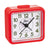 Réveil en quartz rouge avec cadran analogique et aiguilles