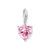 Pendentif Charm Thomas Sabo Cœur avec zircon rose en argent sterling 925