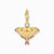 Pendentif breloque papillon de nuit en argent sterling 925, plaqué or 18 carats, émail coloré