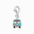 Pendentif en argent avec un VW Bulli bleu, turquoise et des détails colorés