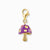 Thomas Sabo Charm pendentif champignon violet émail à froid, plaqué or 18 carats, avec passant