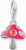 Pendentif Charm Thomas Sabo champignon rose avec pierre orange et émail, argent sterling 925