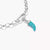 Pendentif breloque dent turquoise avec chaîne en argent et passant