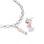 Collier en argent avec pendentif gloss rose et inscription « Gloss » sur le côté