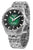 Automatikuhr mit grünem Zifferblatt und Edelstahlarmband, rundem 39-mm-Gehäuse