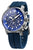 Vostok Europe Herrenuhr, Solar-Chronograph mit blauem Zifferblatt und Silikonarmband