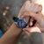 Vostok Europe Herrenuhr am Handgelenk, blaues Silikonarmband und Leuchtzeiger