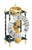 Pendule à poser Hermle 24,1x14x9,5 cm métal • Mouvement mécanique • Design antique