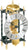 Pendule à poser Hermle 24,1x14x9,5 cm métal • Mouvement mécanique • Design antique
