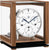 Horloge de table en bois avec cadre ouvert et cadran rond