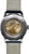 Montre homme avec mouvement apparent dans un boîtier en acier et bracelet en cuir beige.