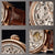 Carl von Zeyten Herrenuhr: braunes Lederarmband und Detail am Skelettzifferblatt