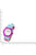 Montre d'apprentissage pour fille avec bracelet violet, imprimé sirène et lunette ronde brillante