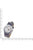 Montre enfant avec boîtier argenté et bracelet dinosaure bleu