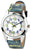 Montre enfant avec boîtier rond argenté et bracelet bleu-vert à motif de dragon