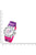 Bracelet pour homme sur règle, bracelet rose-violet, cadran rond avec licorne
