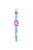 Bracelet pour fille avec cadran rond violet et licorne, bracelet textile bleu