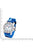 Bracelet de montre pour homme avec bracelet en tissu bleu et boîtier argenté, cadran analogique