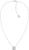 Collier en acier inoxydable avec chaîne fine et pendentif rond orné d'une pierre claire