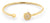 Goldfarbenes Armband mit runder Perle und Zierplatte mit funkelnden Steinen