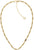 Collier serpent avec maillons torsadés, finition dorée, fermoir mousqueton