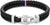 Tommy Hilfiger Lederarmband, geflochtenes schwarzes Leder, mit Metallverschluss und Logo-Streifen