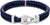 Bracelet en cuir tressé Tommy Hilfiger avec motif tressé bleu foncé et fermoir argenté