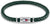 Tommy Hilfiger geflochtenes Lederarmband, grünes Band mit silbernem Mittelverschluss