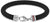 Bracelet en silicone tressé, bracelet noir avec fermoir en métal et logo Tommy Hilfiger