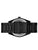 MVMT Herrenuhr: schwarzes Metallarmband, Gehäuseboden und Schließe von hinten