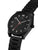 MVMT Herrenuhr mit schwarzem Metallarmband, schwarzem Zifferblatt und Datum bei 1