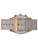 Herrenuhr mit bronzefarbener Dornschließe und grauem Lederarmband