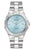 Herrenuhr mit hellblauem Zifferblatt, Automatik, Metallarmband und Saphirglas