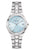 Damenarmbanduhr Bulova mit hellblauem Zifferblatt, Edelstahlband und Saphirglas