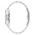 Herrenarmbanduhr mit Edelstahlgehäuse und -armband, seitliche Ansicht