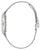Damenuhr, silberfarbenes Maschenarmband, rundes Gehäuse mit Schmuckbesatz