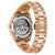 Bulova Herren-Automatik-Armbanduhr mit sichtbarem Rotor im roségoldenen Saphirglas-Gehäuse