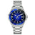Herrenarmbanduhr Bulova mit blauem Zifferblatt, Saphirglas und Stahlband
