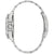 Herrenarmbanduhr Bulova, silbernes Stahlband mit Gehäuse von der Seite
