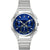 Bulova Herrenarmbanduhr mit blauem Zifferblatt und Edelstahlband