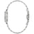 Bulova Damenarmbanduhr Seitenansicht mit silbernem Metallarmband und polierter Lünette